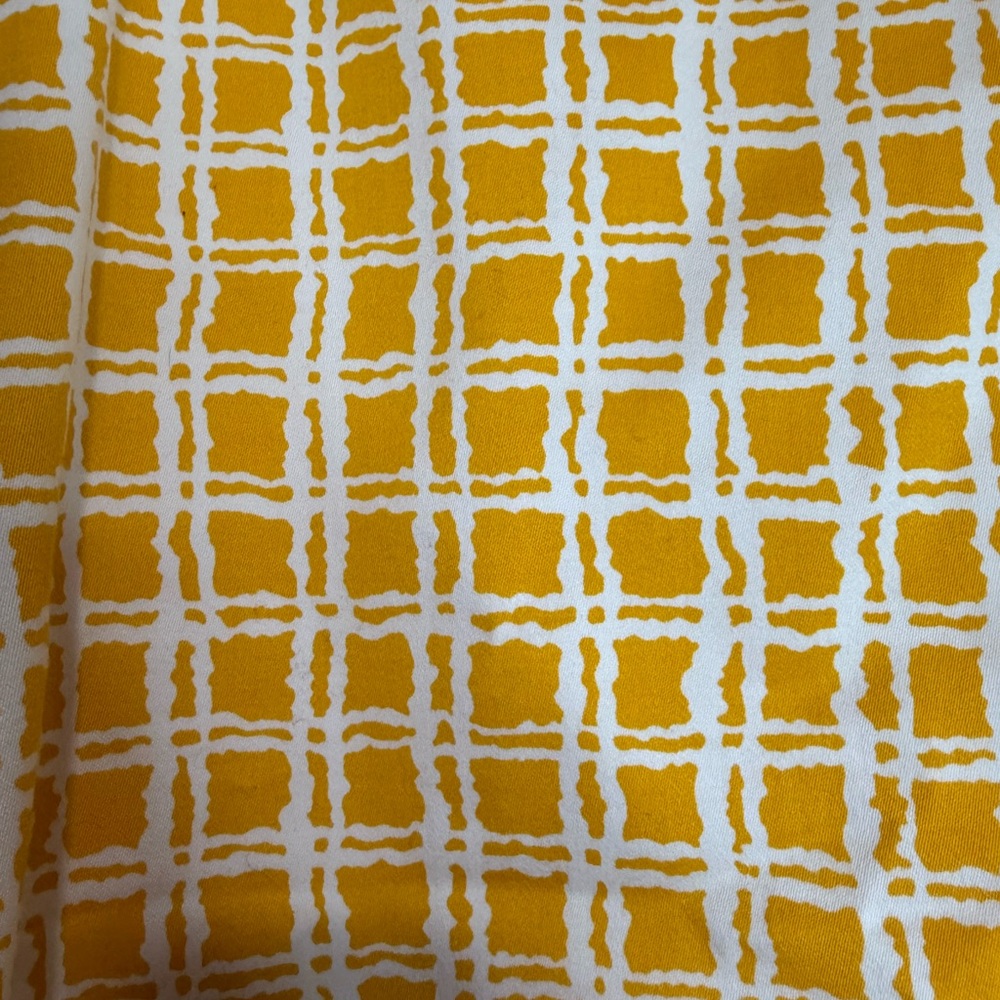 Talbots bright Yellow and white Checkered Skirt cotton in size 8P - Picture 2 of 11